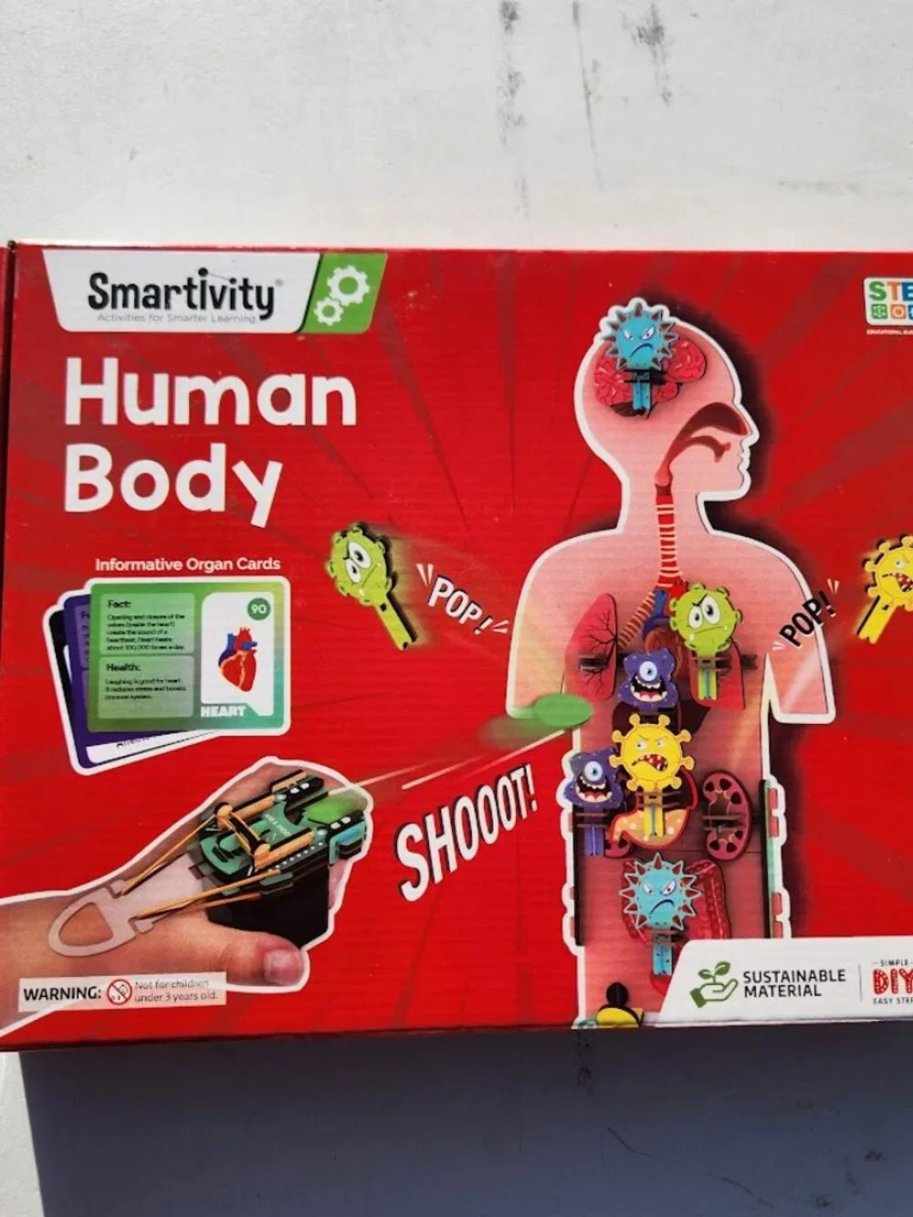 New Smartivity Human Body DIY Stem Kit Set Science Experiment Anatomy Biology 3D